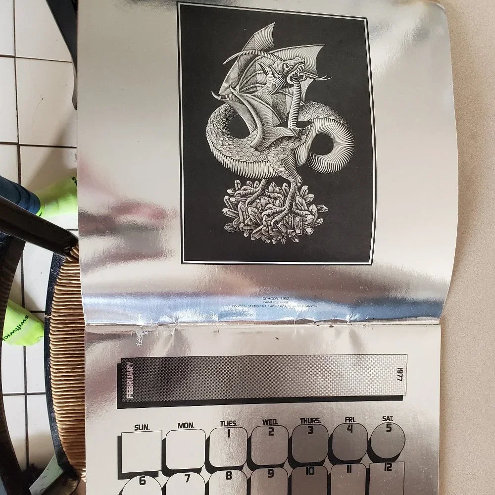 1977 Holographic M.C. Escher Calendar